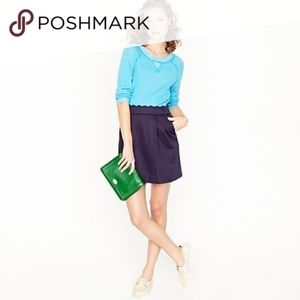 Scalloped Postage Stamp Mini Skirt in Purple